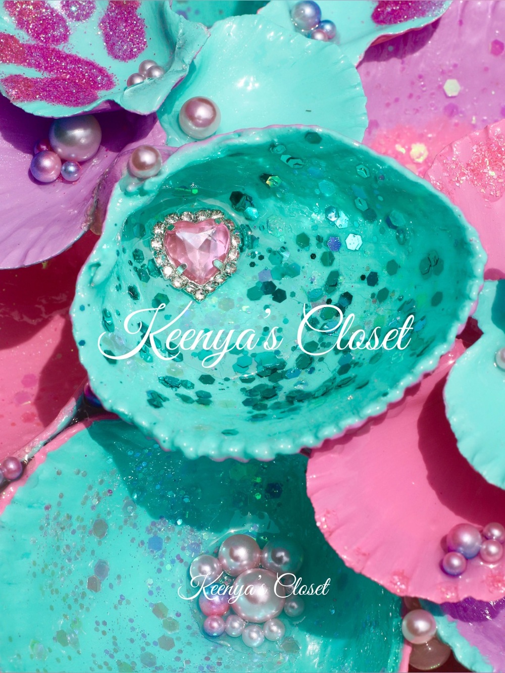 🧜♀️ Mermaid Trinket Tray + Clamshell with Pearls - Picture 4 of 10